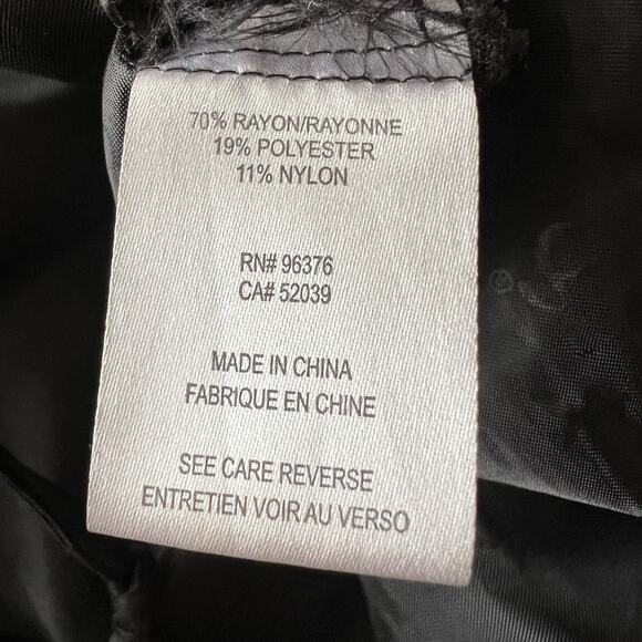 Samuel Dong Black Bubble Satin Jacket Coat Small Zip Front Lagenlook Cocktail - Picture 9 of 10